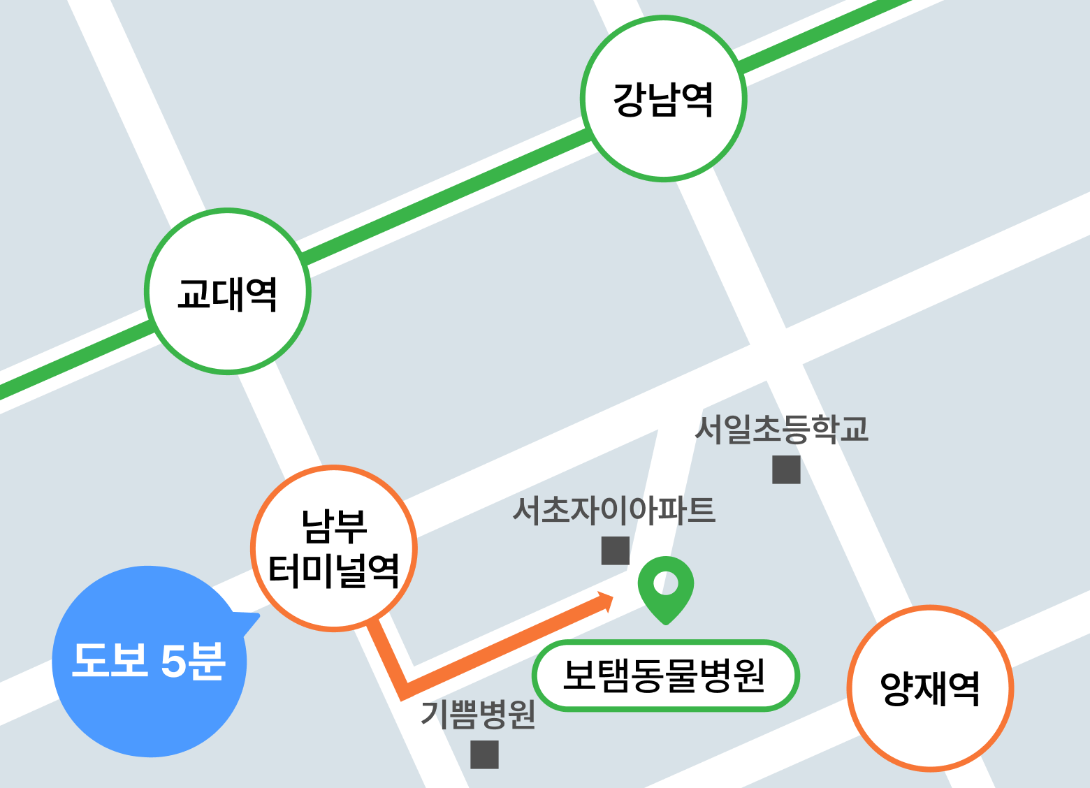 병원 위치 지도